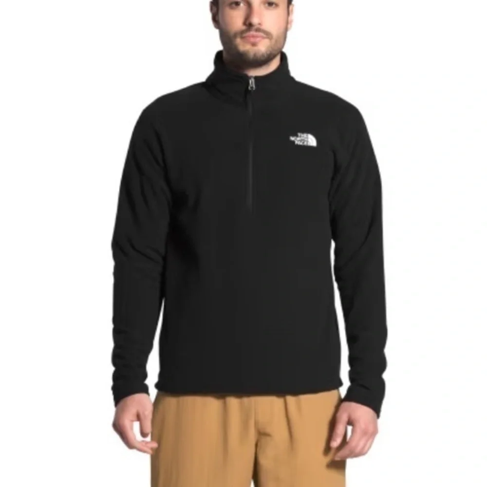The North Face Textured Cap Rock Quarter-Zip Long-Sleeve Fleece Pullover Sz L